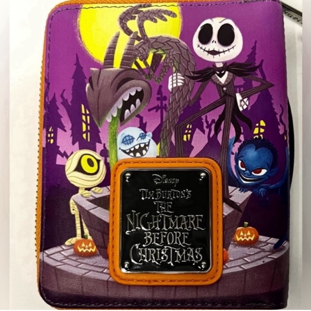 NWT Loungefly Disney Nightmare Before Christmas Cameo Zip Around Wallet Small - Picture 6 of 8